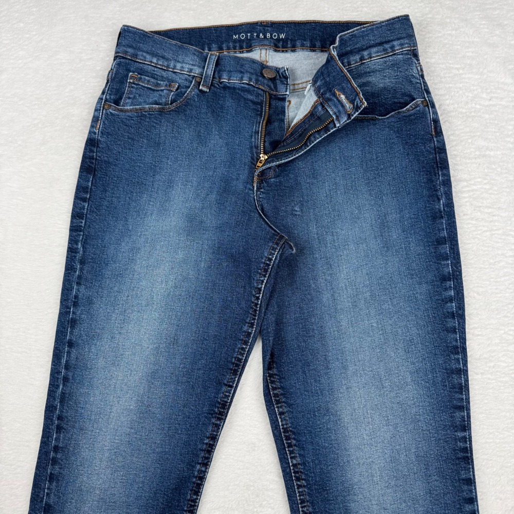 Mott & Bow Boyfriend Jeans Women 29x30 Blue Ridge Straight Denim Insane Fade